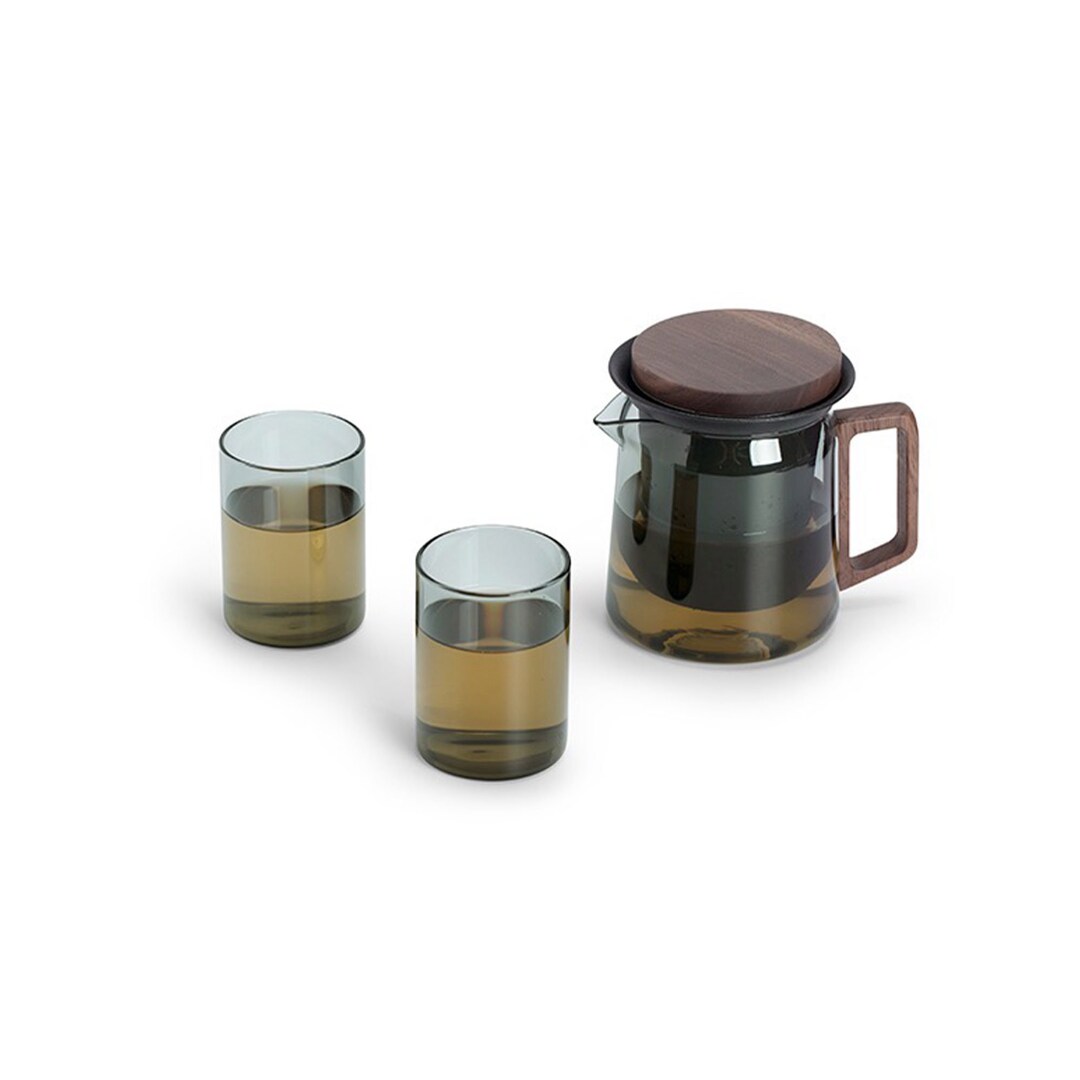 Cozy Glass Teapot and Cups Set With Tray Home Decor Etsy