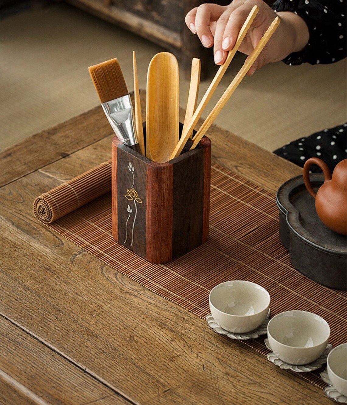 Handmade Wooden Gongfu Tea Tools Set Chinese Accessories Set Etsy