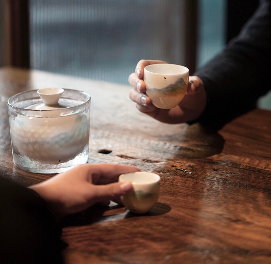 Unique vintage ceramic sake set of 5 gift box 1 pot 2 Etsy