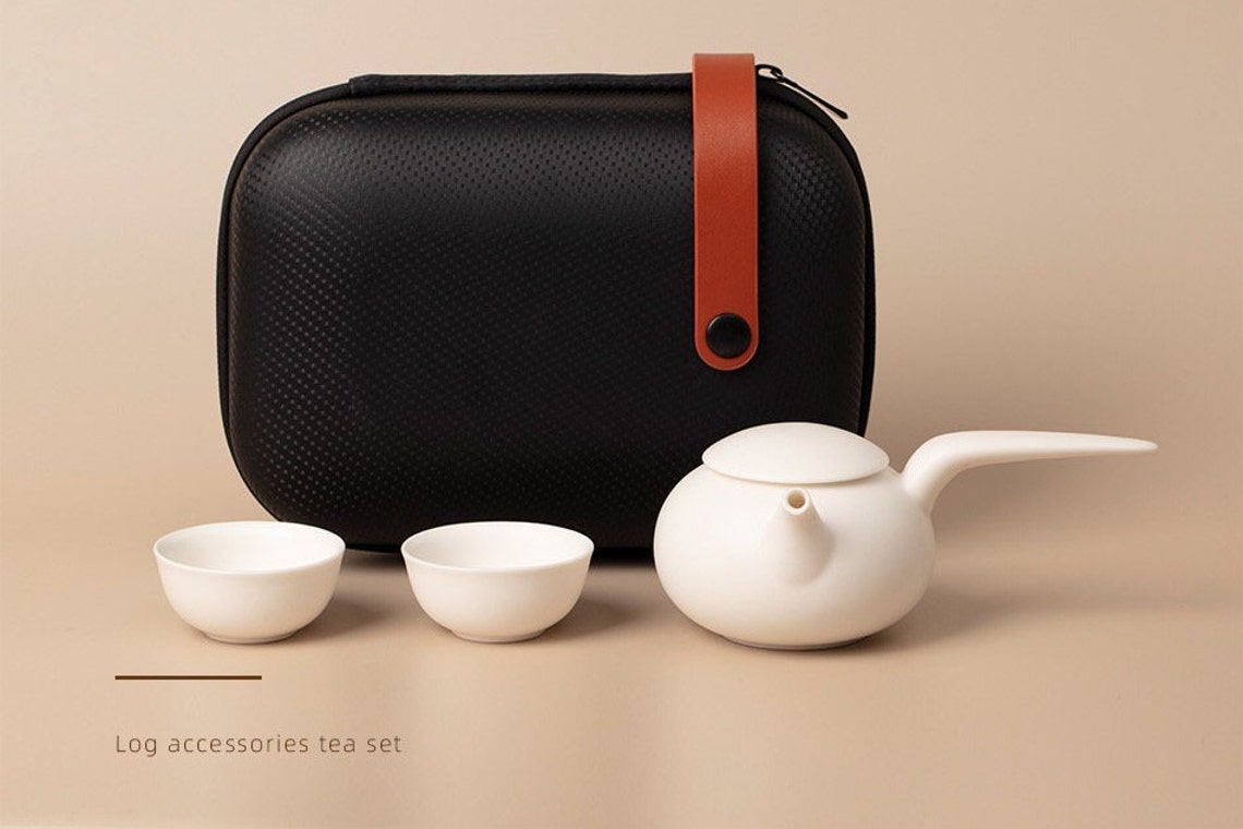 Handmade Travel Tea Set With Case 1 Teapot 2 Cups Etsy