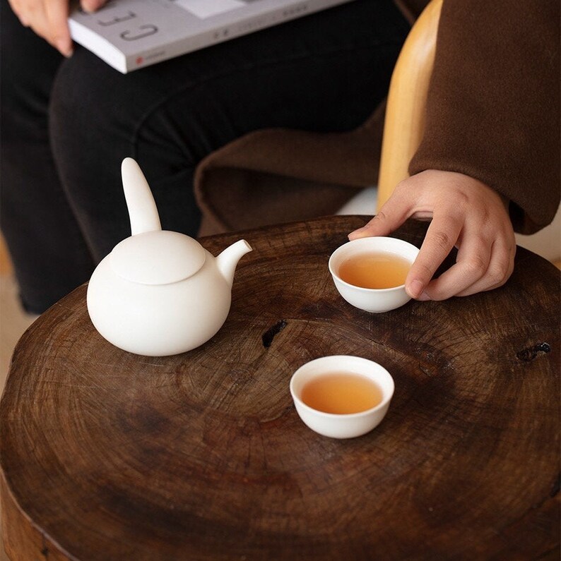 Handmade Travel Tea Set With Case 1 Teapot 2 Cups Etsy