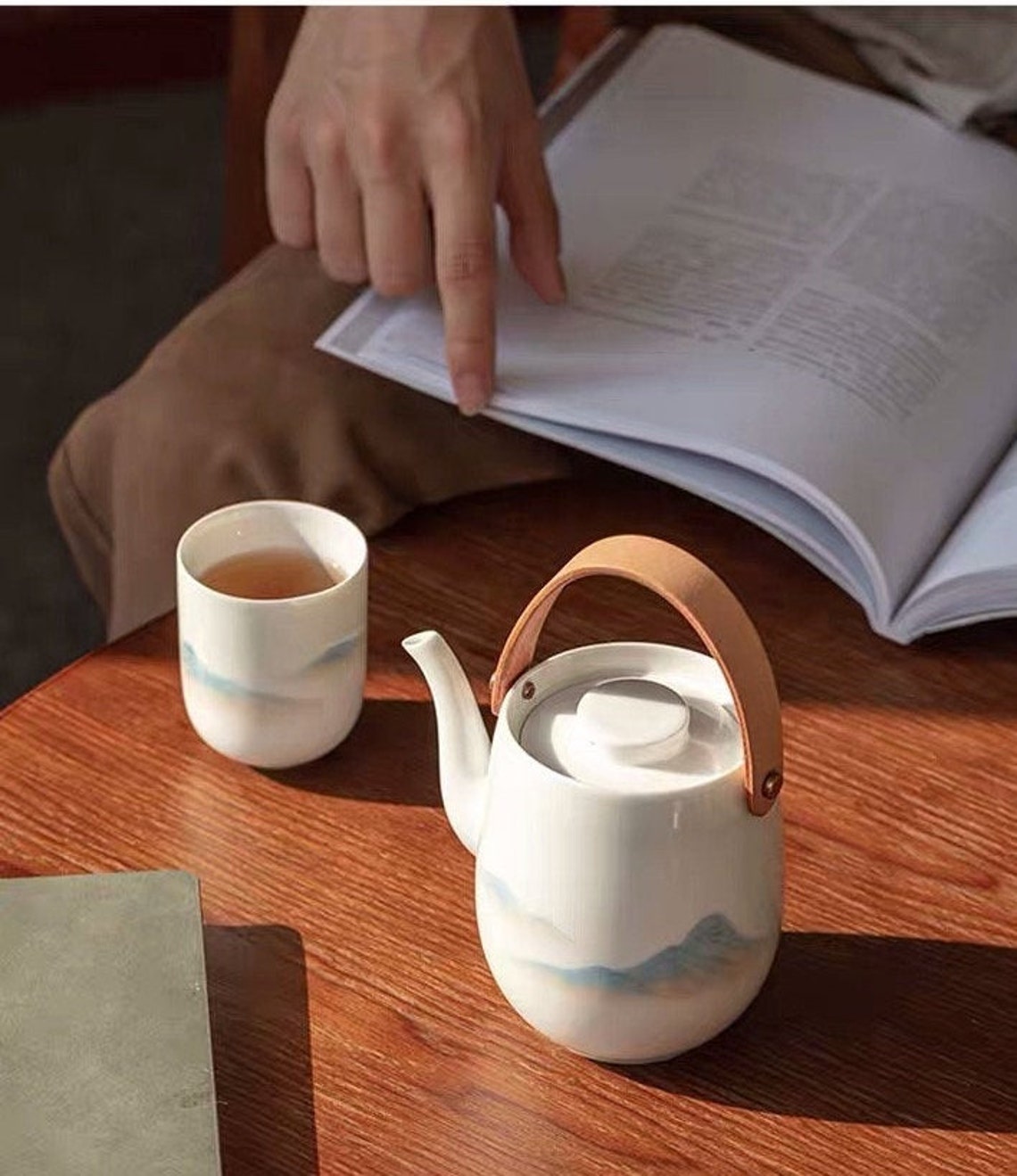 Minimalist Handmade tea gift set 1 tea pot 1 tray 2 cups 1 Etsy