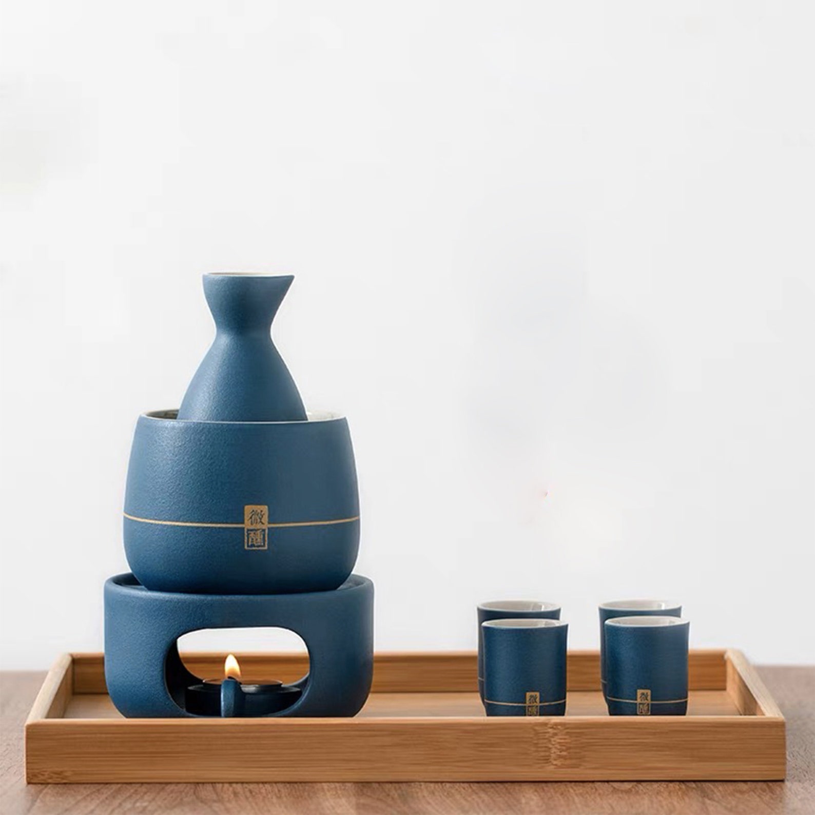 Vintage Sake Set of 7 or 9 1 Saki Pot 1 Sake Warmer 4 or 6 Etsy