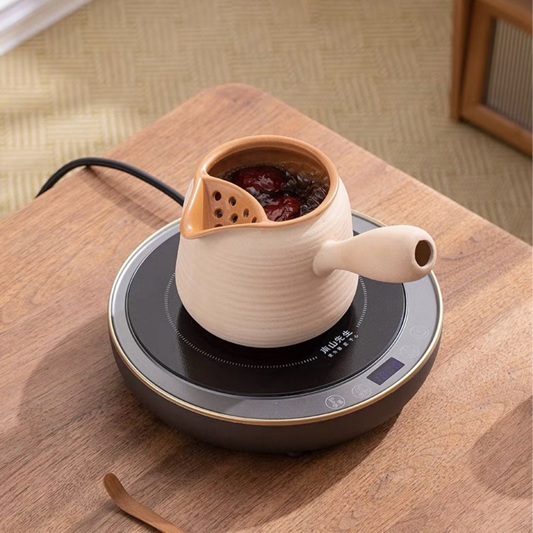 Vintage Clay Tea Kettle With Electric Stove Tea Party Decor Etsy Canada