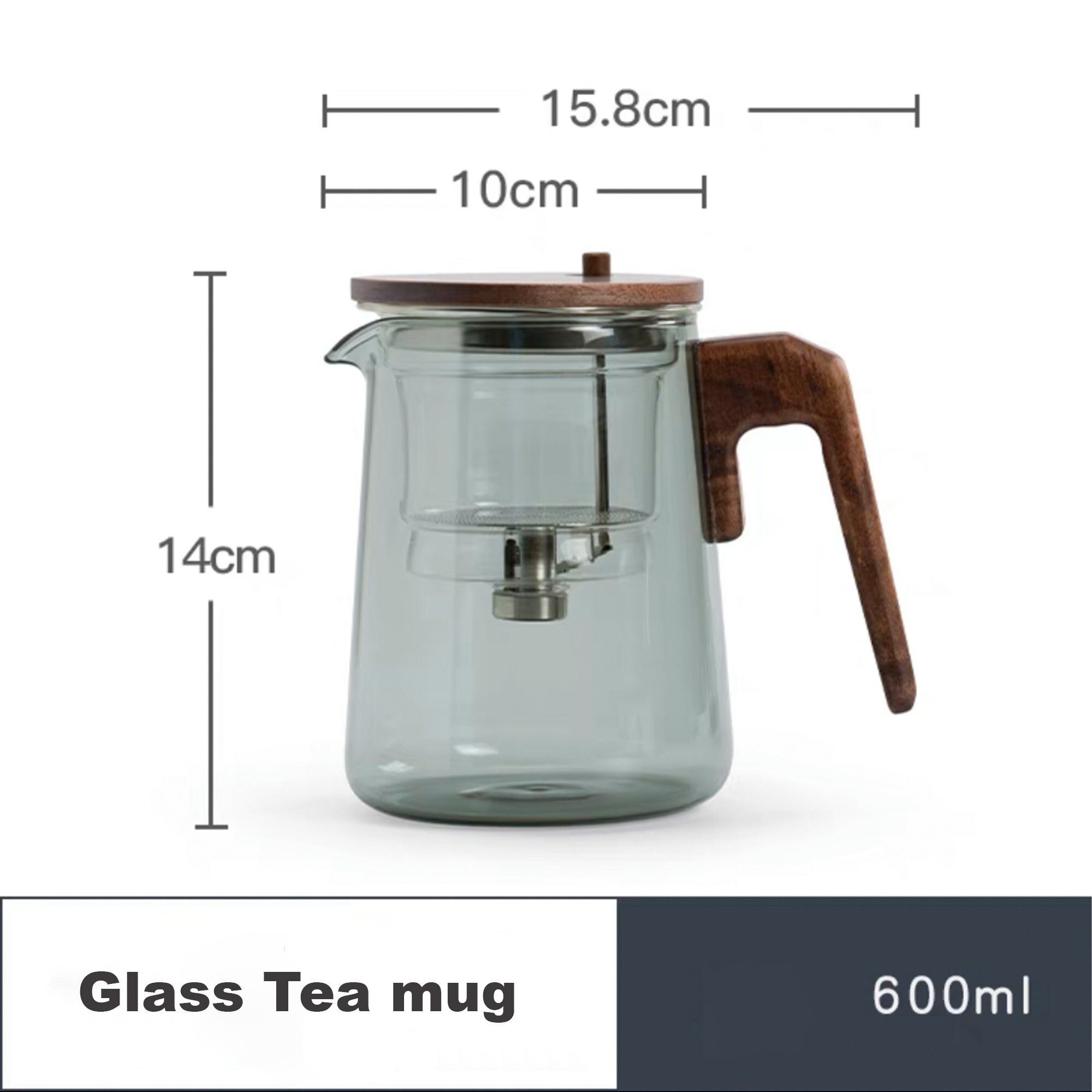 Glass Tea Tumbler with Infuser 650 ml