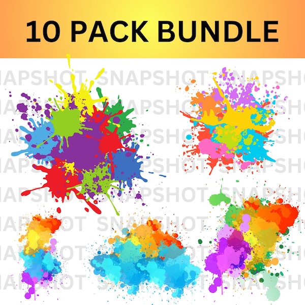 Paint Splatter SVG, splatter multicolor svg, Vector, Ink splatter, svg files for Cricut, svg files, svg bundle, png bundle, artist svg