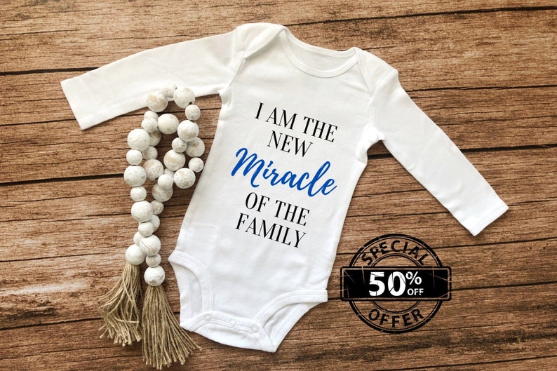 Baby Boy Onsie for Baby Shower Gift Baby Boy Gift I Am The New Miracle Baby Onsie