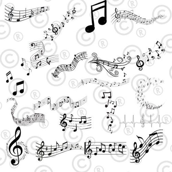 MUSICAL NOTES SVG, Musical Notes Clipart, Music Notes Svg, Musical notes svg files for Cricut, png bundle, svg files for cricut