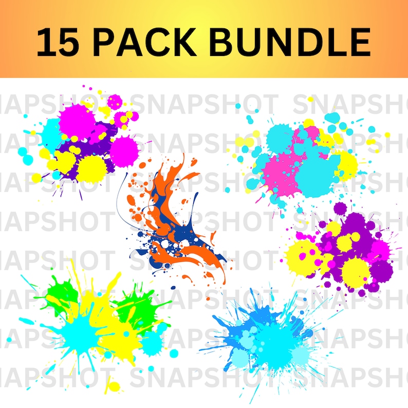 Paint Splatter SVG Splatter Multicolor Svg Vector Ink - Etsy