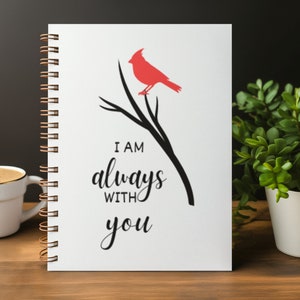 Am Always Wth You - Red Cardnal Tree Heart - (423507