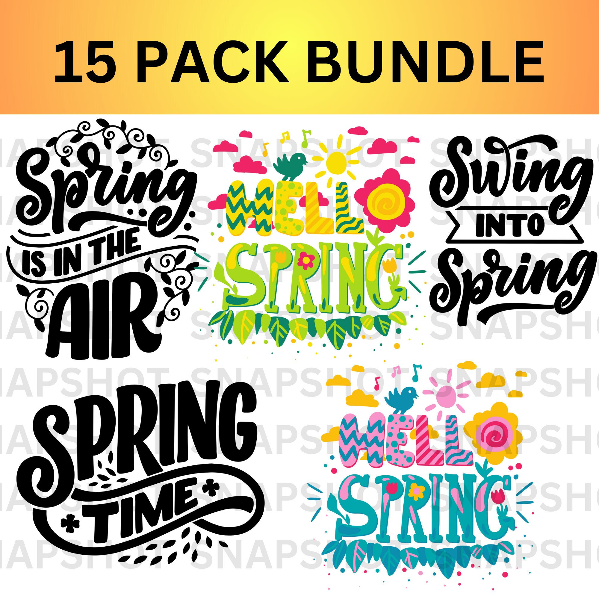 Spring SVG Bundle, Swing Into Spring SVG, Spring Time Png, Welcome ...