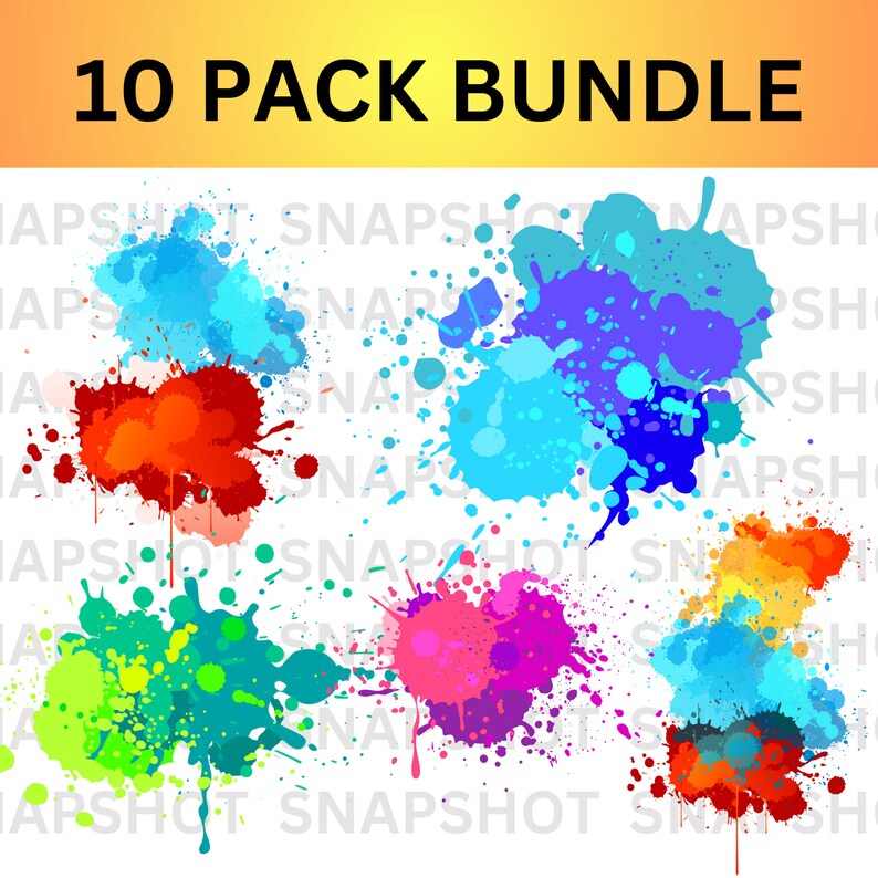 Paint Splatter SVG, Splatter Multicolor Svg, Vector, Ink Splatter, Svg