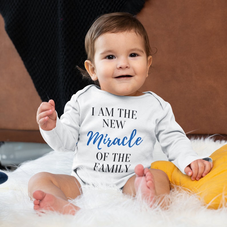 Baby Boy Onsie for Baby Shower Gift Baby Boy Gift I Am The New Miracle Baby Onsie