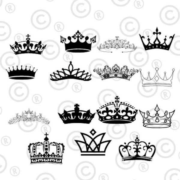 Royal Crown SVG File, King Crown SVG, Queen Crown SVG, Princess Tiara Svg, File For Cricut, For Silhouette, Cut File, Png, Svg