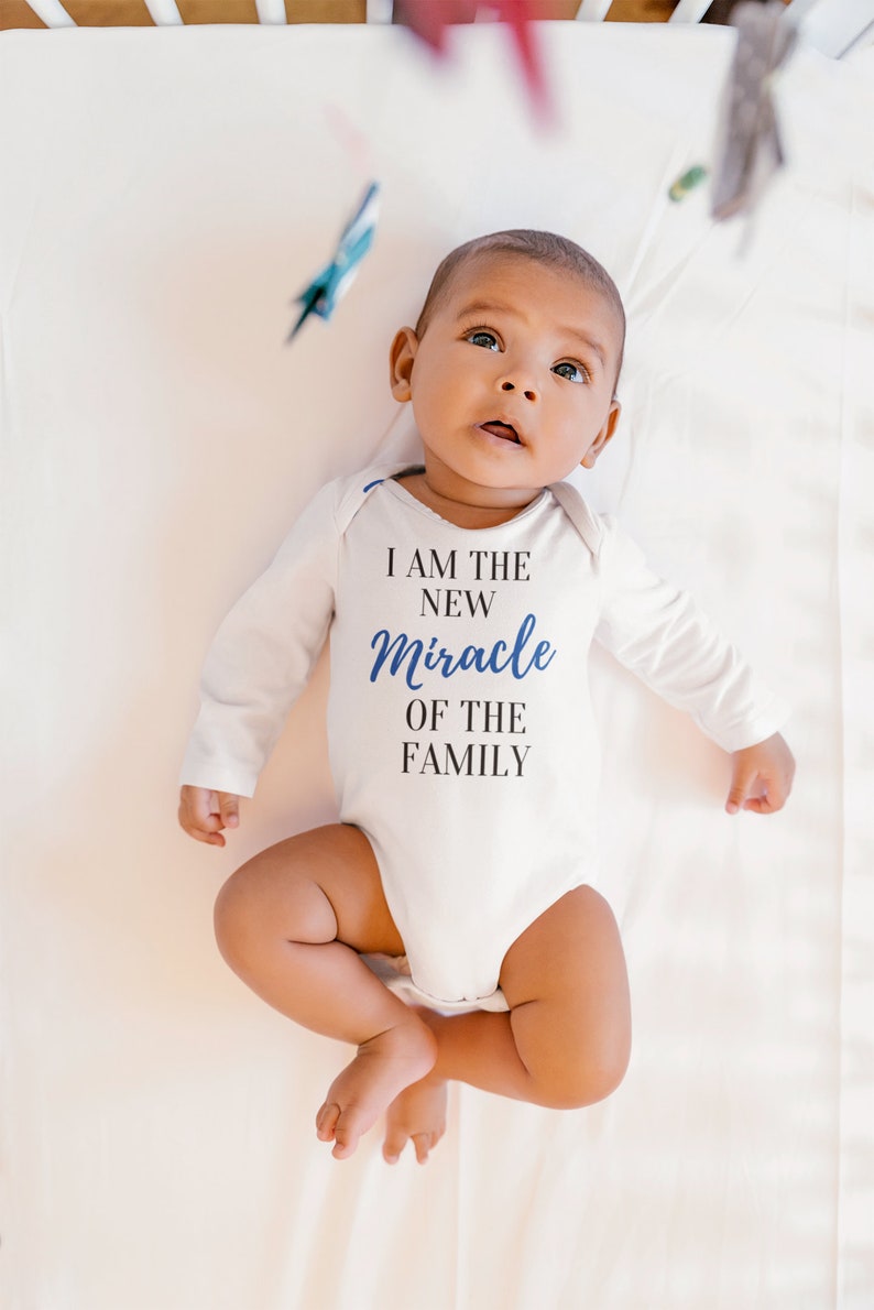 Baby Boy Onsie for Baby Shower Gift Baby Boy Gift I Am The New Miracle Baby Onsie