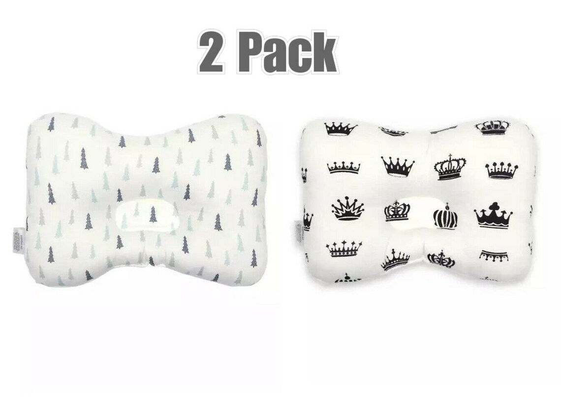 2 Pack Cotton Pillow Flat Head Prevention Baby Infant Newborn Etsy