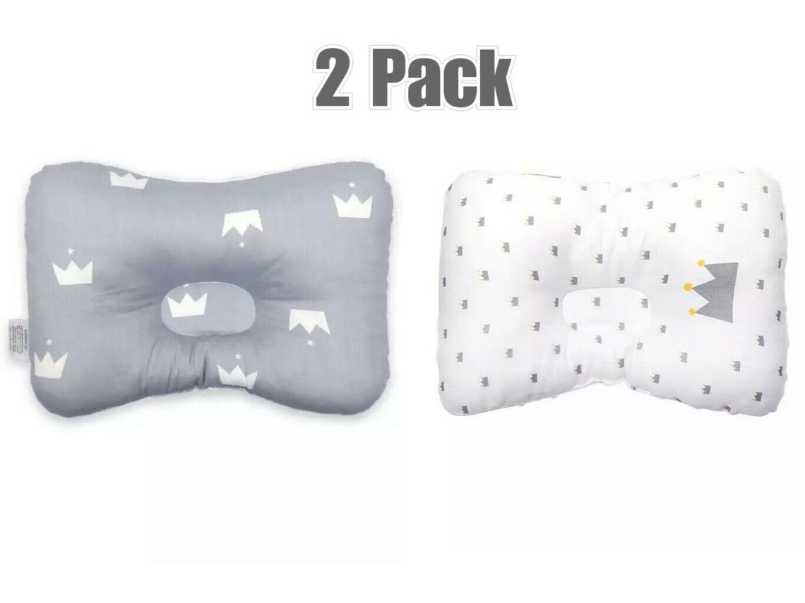 2 Pack Cotton Pillow Flat Head Prevention Baby Infant Newborn Etsy