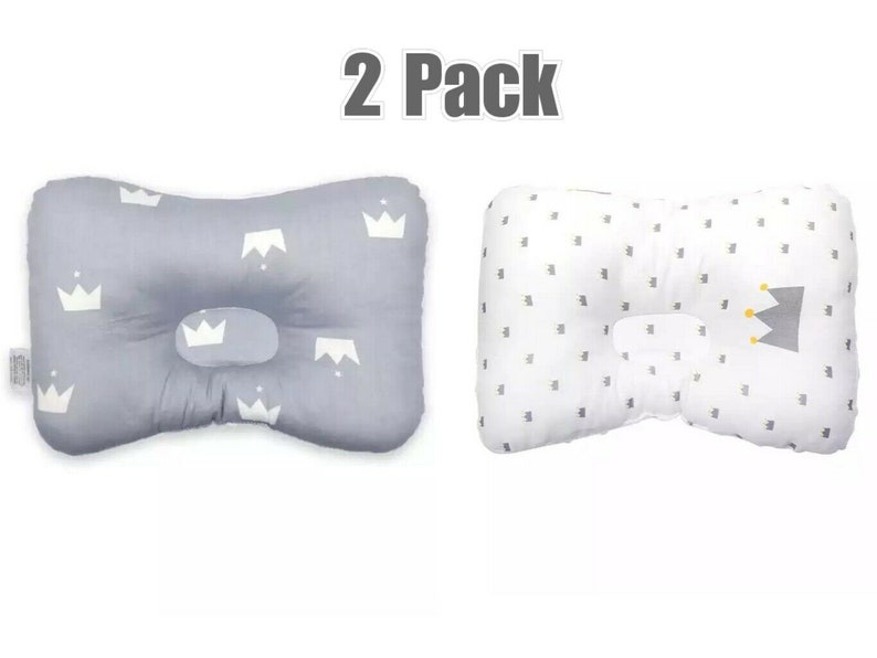 2 Pack Cotton Pillow Flat Head Prevention Baby Infant Newborn Etsy