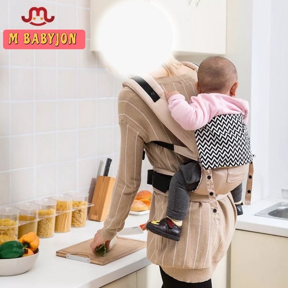 Cotton Baby Carrier Soft Mei Tai Carrier Brown Grey for Newborn