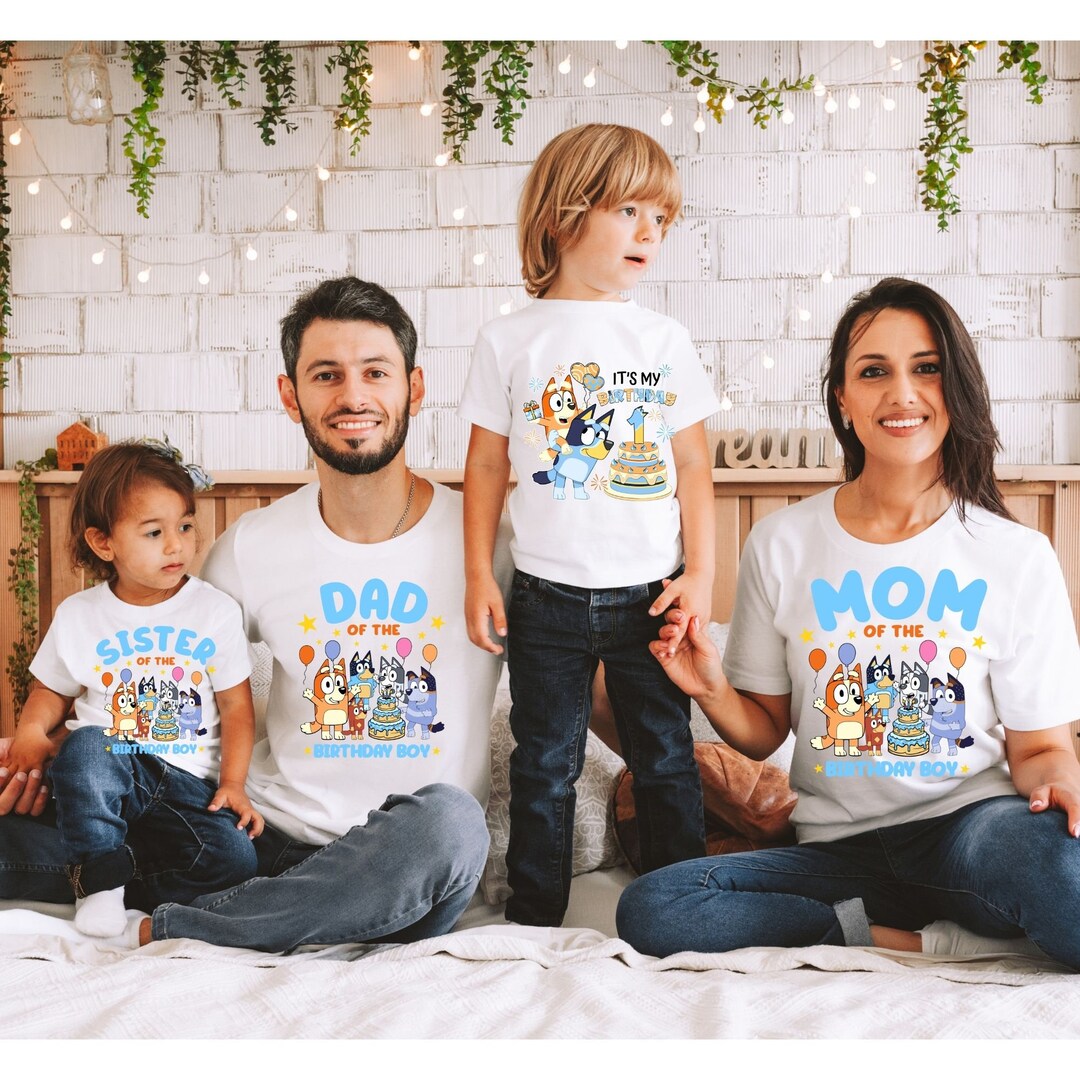 Bluey Birthday Boy Tshirt, Bluey Birthday Toddler, Bluey Matching
