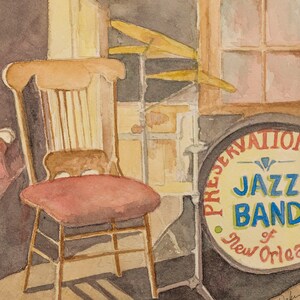 Preservation Hall, New Orleans, Jazz Band, French Quarter, Drum Wall Decor, Jazz Art, historisches New Orleans, Jazz Club,