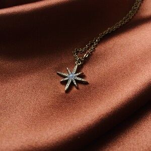 Handmade star necklace - Stella (inoxidable - gold-plated) // gold-plated handmade stainless star necklace // small gift idea