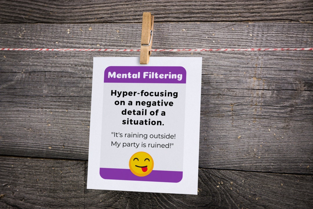 48 Cognitive Distortions Flash Cards, Thinking Errors Worksheets ...