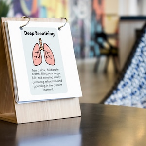 40 Mindfulness Exercise Flashcards, Breathing Exercises, Mental Wellness Tips, Self-Regulation Skills, Grounding (Digital Printable)