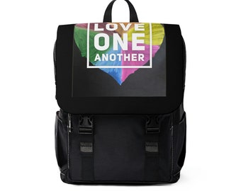 Mochila de hombro casual unisex Love One Another