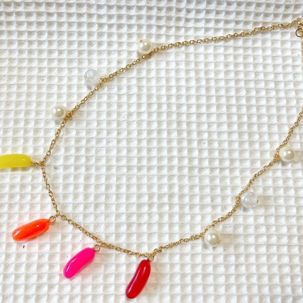 Fake Jelly Bean Necklace Etsy