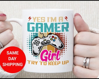Funny Gamer Girl Mug: Video Game Lover Gift