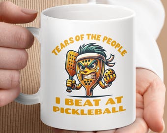 Funny Pickleball Mug: Tears of the People Novelty Coffee Cup