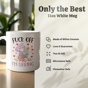 Funny Rude Baking Mug, Sassy Kitchen Mug, Humorous Baking Gift, Baking Enthusiast Gift, Cute Decorative Mug, Gift for Bakers, Funny Mug image 3
