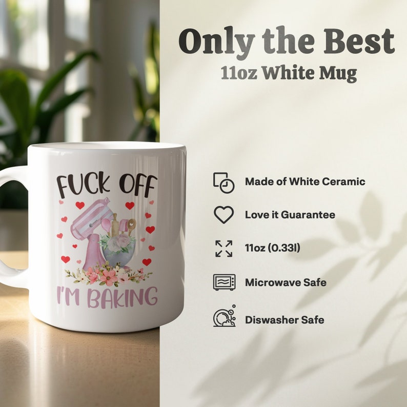 Funny Rude Baking Mug, Sassy Kitchen Mug, Humorous Baking Gift, Baking Enthusiast Gift, Cute Decorative Mug, Gift for Bakers, Funny Mug image 3