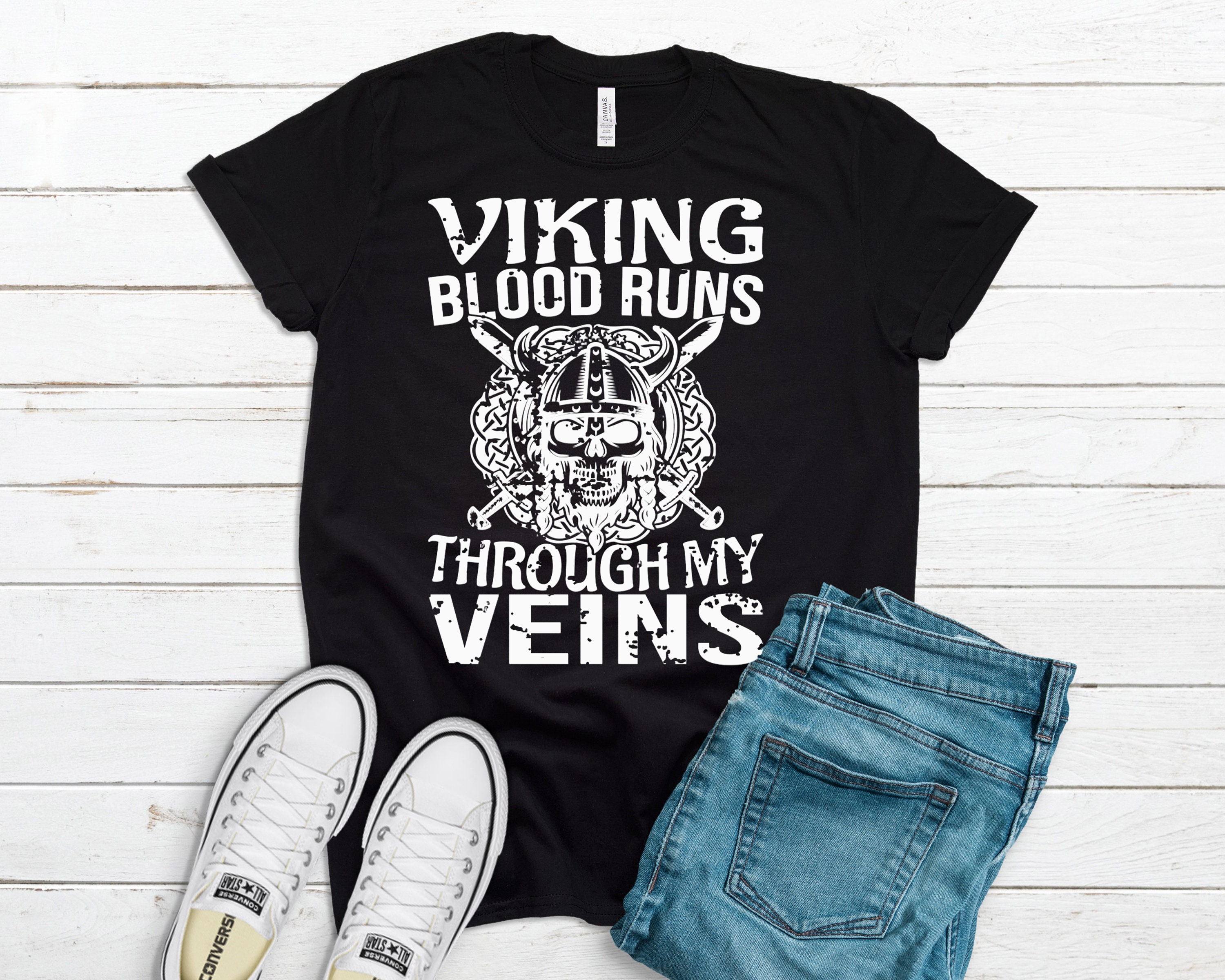Viking Sign Aegishjalmur, Helm Of Awe Viking Blood Runs Through My