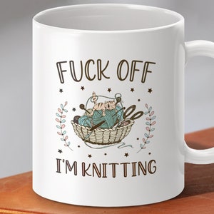 Funny Rude Knitting Mug, Knitting Gifts, Cute Yarn Mug, Humorous Mug for Knitters, Knitting Lovers Coffee Cup, Knitter's Mug, Yarn Humor image 7