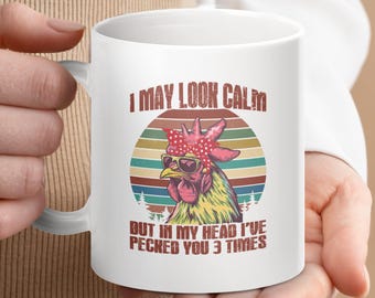 Funny Chicken Coffee Mug: Quirky Farm Animal Lover Gift