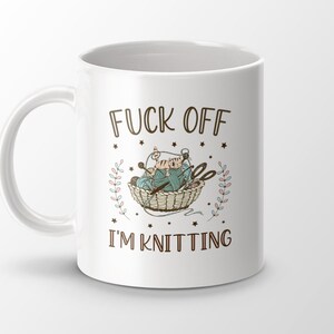 Funny Rude Knitting Mug, Knitting Gifts, Cute Yarn Mug, Humorous Mug for Knitters, Knitting Lovers Coffee Cup, Knitter's Mug, Yarn Humor image 6