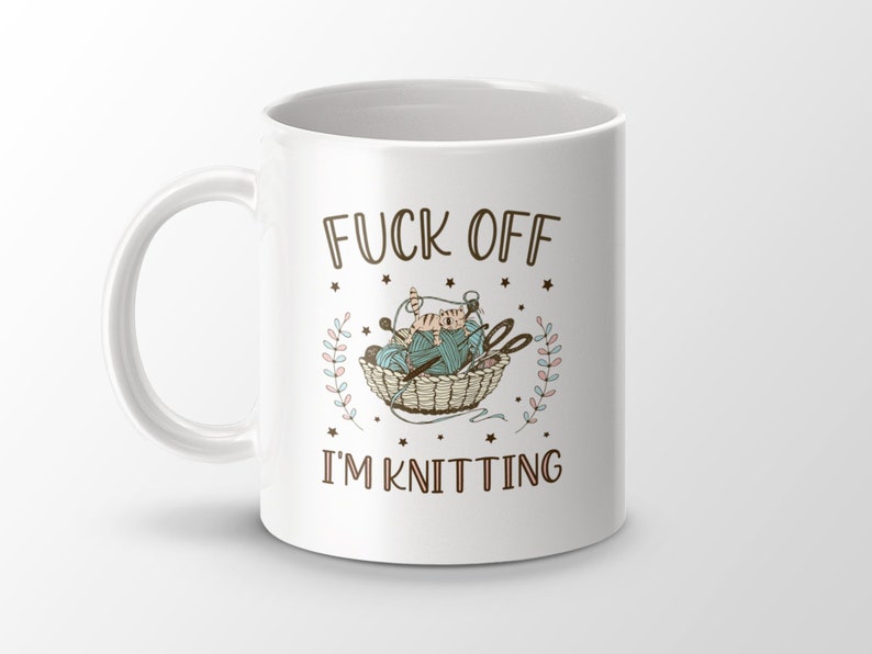 Funny Rude Knitting Mug, Knitting Gifts, Cute Yarn Mug, Humorous Mug for Knitters, Knitting Lovers Coffee Cup, Knitter's Mug, Yarn Humor image 6