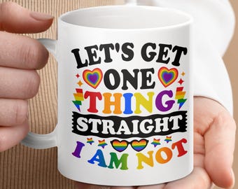 Funny LGBT Mug: Rainbow Heart, Sarcastic Humor