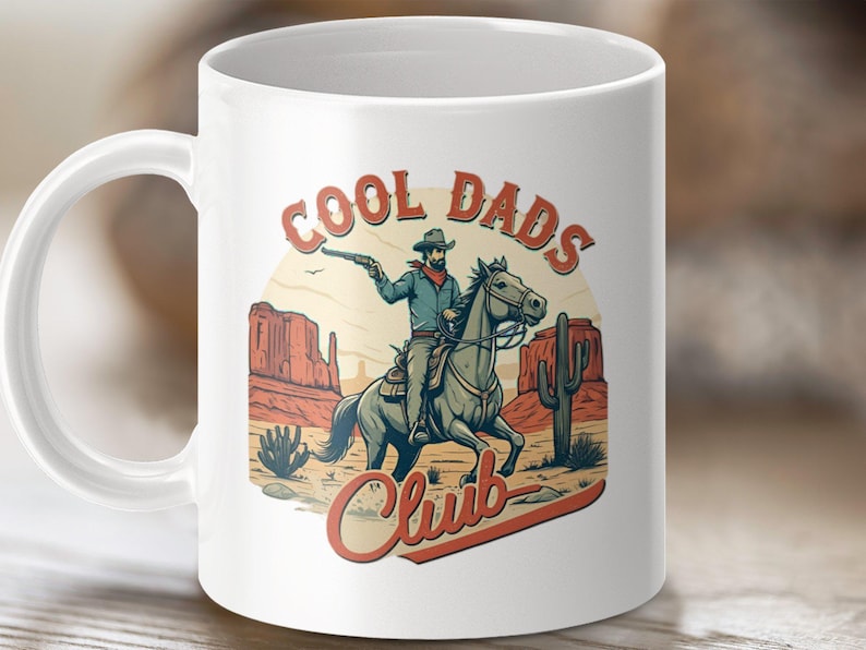 Cool Dads Club Cowboy Mug, Fathers Day Gift, Unique Coffee Mug for Dad, Cowboy Dad Mug, Funny Dad Mug, Dad Gift Idea