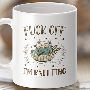 Funny Rude Knitting Mug, Knitting Gifts, Cute Yarn Mug, Humorous Mug for Knitters, Knitting Lovers Coffee Cup, Knitter's Mug, Yarn Humor image 8