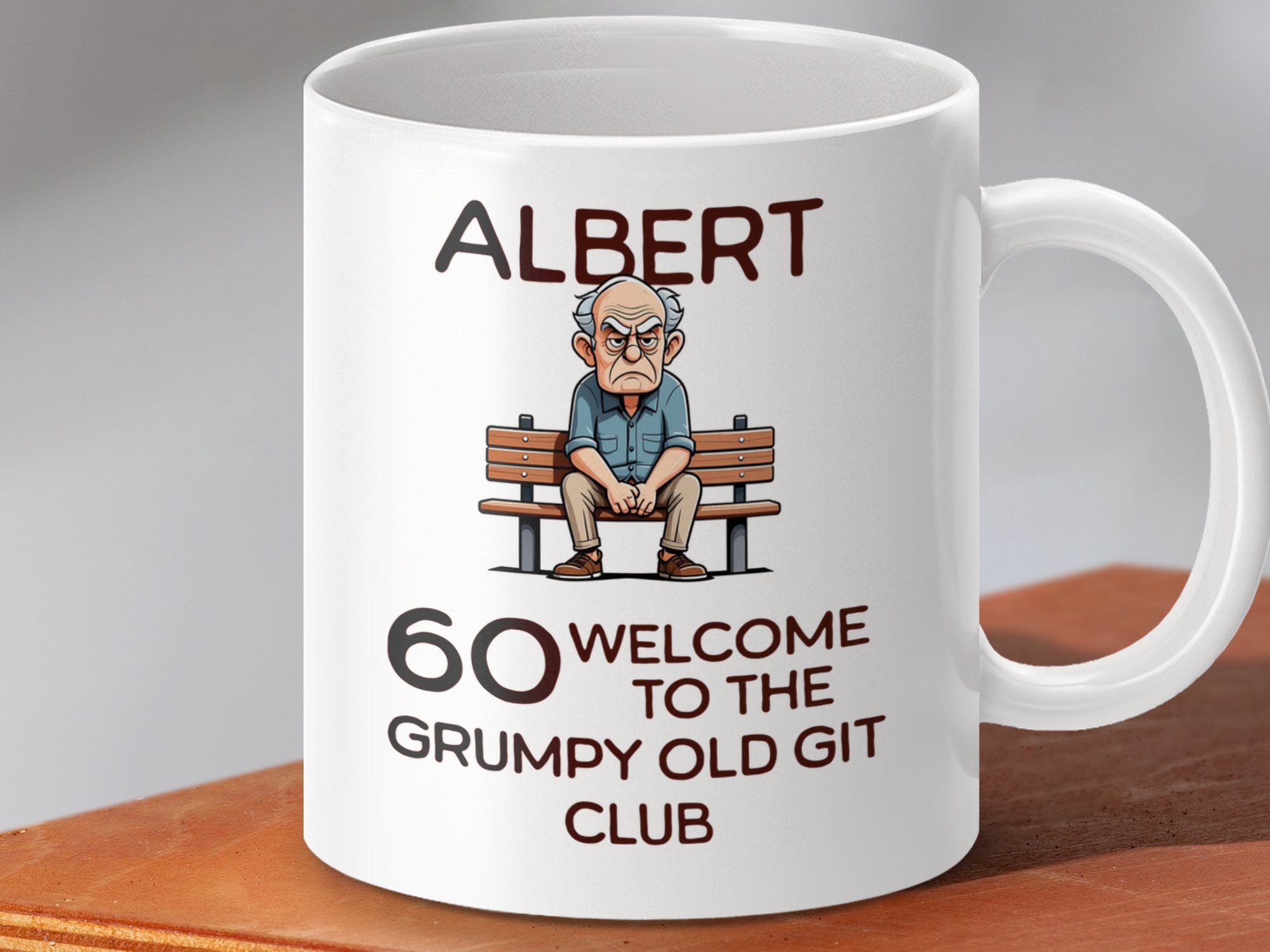Funny 60th Birthday Mug: Personalized Grumpy Old Git Club Mug - Etsy UK