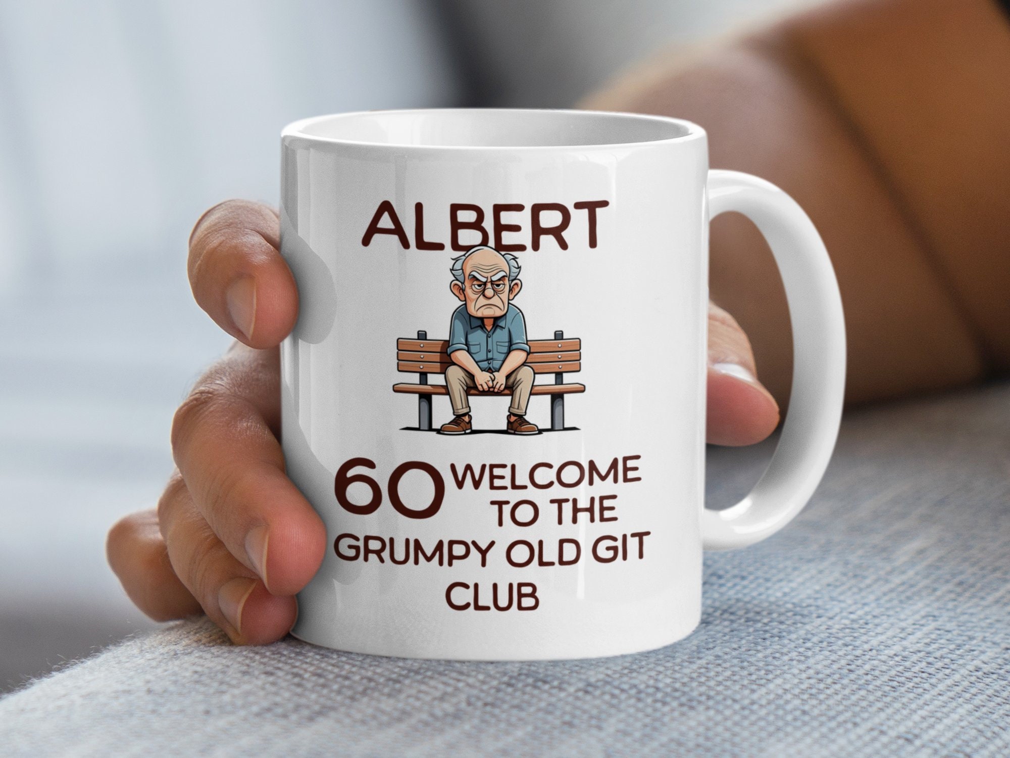 Funny 60th Birthday Mug: Personalized Grumpy Old Git Club Mug - Etsy UK