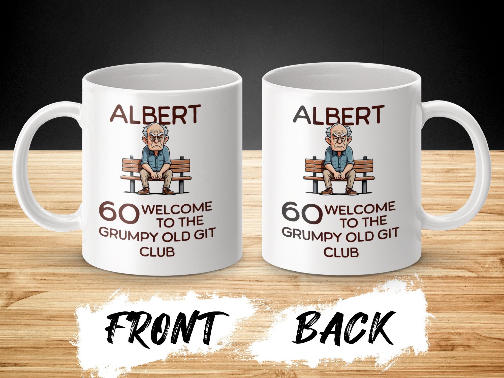 Funny 60th Birthday Mug: Personalized Grumpy Old Git Club Mug - Etsy UK