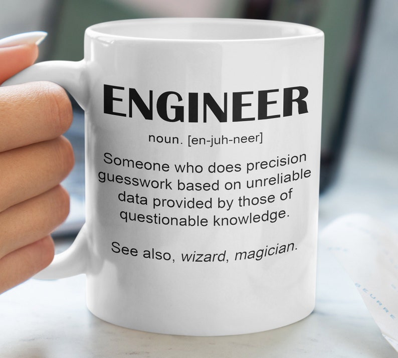 Engineer Tea The Definition of an Engineer - Mug, Coaster or Set - Great for an ...