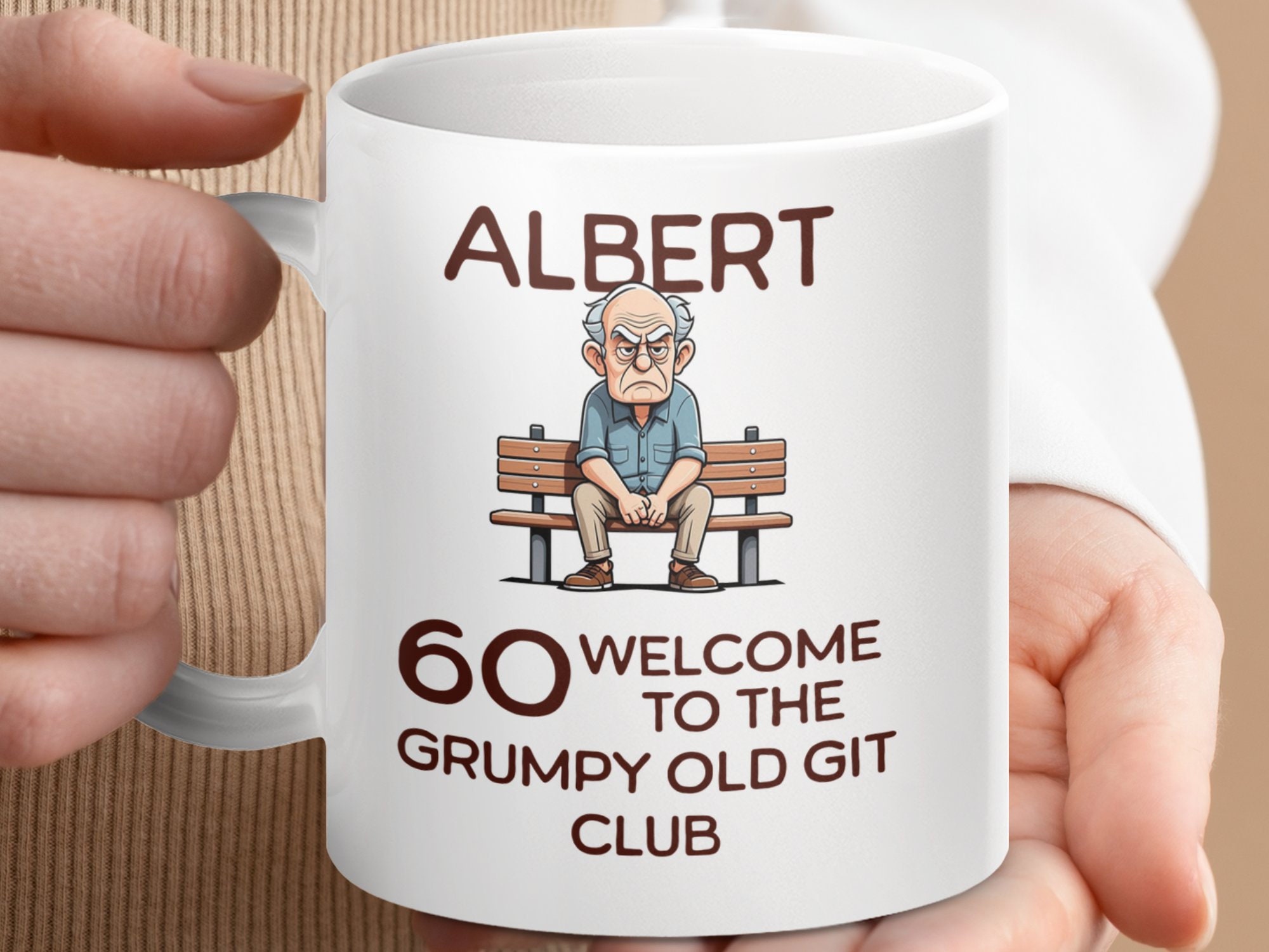 Funny 60th Birthday Mug: Personalized Grumpy Old Git Club Mug - Etsy UK