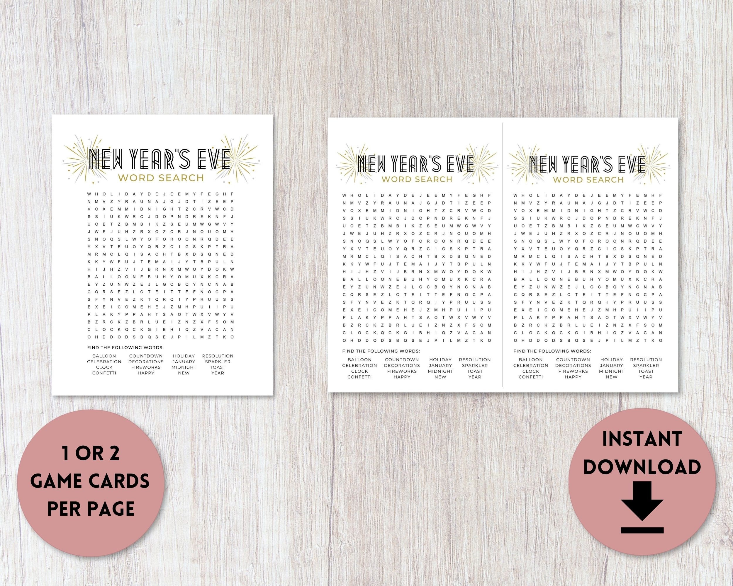11 New Year's Eve Kid Games Printable | Party Games for Kids | New Year ...