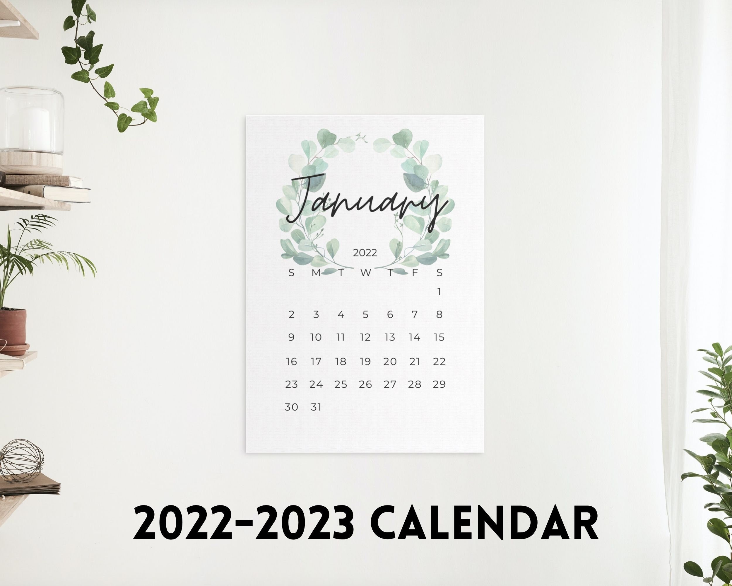 Us Open 2023 Calendrier 2022-2023 Sunday Start Calendar Printable Watercolor | Etsy Ireland
