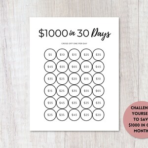 Money Savings Challenge Printable | Savings Goal Tracker | Money Goal ...